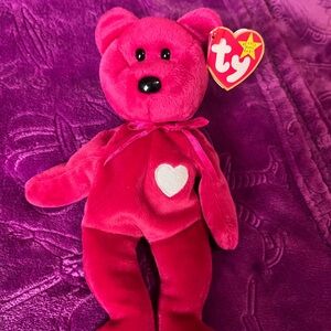 Ty Pink Heart Teddy Bear Plush